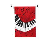 Bandiera della pace con note musicali con stampa 3D verticale su entrambi i lati, decorazione per la casa, giardino, patio, cortile, prato, bandiera 71 x 101 cm
