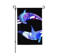 Bandiera della pace con orca killer whale stampa 3D verticale su entrambi i lati decorazione per la casa all'aperto giardino patio cortile prato bandiera 71 x 101 cm