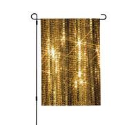 Bandiera della pace con paillettes dorate con stampa 3D verticale su entrambi i lati, decorazione per la casa, giardino, patio, cortile, prato, bandiera 71 x 101 cm