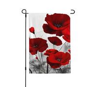 Bandiera della pace con papavero rosso, stampa 3D, verticale, su entrambi i lati, decorazione per la casa, giardino, patio, cortile, prato, bandiera 71 x 101 cm