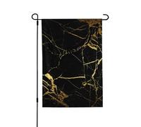 Bandiera della pace con sfondo nero e oro, stampa 3D, verticale, double face, decorazione per la casa, giardino, patio, cortile, prato, bandiera 71 x 101 cm