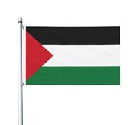 Bandiera della Palestina 3 x 1,5 m bandiera su entrambi i lati - Striscione resistente per esterni e decorazione da giardino, stampa su entrambi i lati, facile da installare