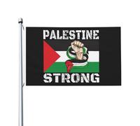 Bandiera della Palestina Bandiera dei Forti della Palestina Bandiera estetica bifacciale Banner esterno per feste 9,1 x 1,5 m, Arazzo dei Forti della Palestina per l'aula