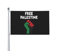 Bandiera della Palestina Bandiera della Palestina gratuita Decorazione da parete con bandiera vintage su entrambi i lati per portico 9,1 x 1,5 m, Arazzo della Palestina gratuito per dormitorio
