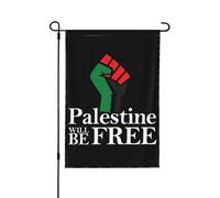 Bandiera della Palestina Bandiera della Palestina Will Bes Free Bandiera della Palestina Will Bes Free Bandiere da giardino Divertente bandiera da giardino 12x18 Banner bifacciale per decorazioni nata