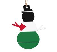 Bandiera della Palestina Ornamenti di Natale in legno Decorazione Albero di Natale Appeso Palline Pendenti Decor Regali