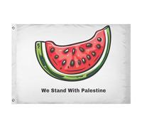 Bandiera della Palestina senza anguria, 6 x 90 cm, bandiere da giardino su entrambi i lati, decorazione decorativa per cortile con occhielli in ottone, decorazione per interni ed esterni per feste