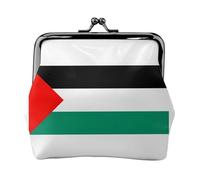 Bandiera della Palestina stampata microfibra PU Portafoglio in pelle Kiss Lock Mini Pouch per rossetto Key Change Organization