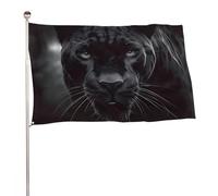 Bandiera della pantera animale, 152,4 x 243,8 cm, stampa su entrambi i lati, bandiera decorativa da giardino, non sbiadisce, con occhielli in ottone, sfondo fotografico da appendere, per interni ed