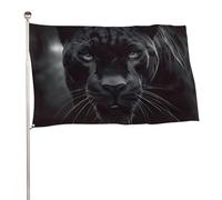 Bandiera della pantera animale, 89 x 150 cm, stampa su entrambi i lati, bandiera decorativa da giardino, non sbiadisce, con occhielli in ottone da appendere, sfondo fotografico per interni ed esterni