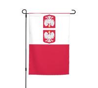 Bandiera della Polonia, bandiere da giardino - Bandiera estiva bifacciale per esterni, perfetta come decorazione stagionale. Bandiera da giardino 12x18 pollici.