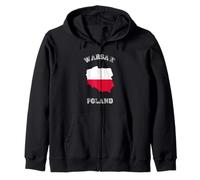 Bandiera della Polonia Distressed Warsaw Pride Felpa con Cappuccio