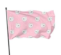 Bandiera della Pomerania con cuccioli e punte, 9,6 x 1,5 m, in poliestere resistente allo sbiadimento, con 2 occhielli in ottone