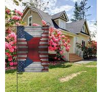 Bandiera della Repubblica Ceca americana testurizzata, bifacciale, 28x40 pollici, decorazione per esterni