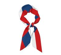 Bandiera della Repubblica Ceca Elegante sciarpa in raso da donna Sciarpa alla moda morbida e lucida con stampa integrale Versatile da indossare come fascia per capelli o cravatta per appuntamenti e