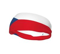 Bandiera della Repubblica Ceca Fasce Sportive Traspirante Atletico Spugna Fascia per il sudore Assorbente Fascia per la testa