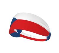 Bandiera della Repubblica Ceca Fascia elastica per lo sport, morbida, delicata sulla pelle, assorbe il sudore, traspirante, per una varietà di sport all'aria aperta