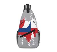 Bandiera della Repubblica Ceca Map01 Crossbody Sling Bag Crossbody Borsa a tracolla Borsa a tracolla Tracolla in vita Fanny Pack Uomini Donne