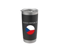 Bandiera della Repubblica Ceca, souvenir minimalista per gli amanti dei viaggi mondiali Bicchiere termico in acciaio inox doppia parete