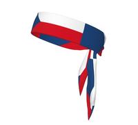 Bandiera della Repubblica Ceca Sport Cravatta Spiaggia Estate Tropicale Regolabile Antiscivolo Traspirante per Corsa Ninja Head Band