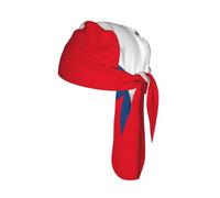 Bandiera della Repubblica Ceca stampata Do Rag Cap, Quick Dry Mesh Cycling Cap Liner Casco per Ciclismo Corsa Escursionismo