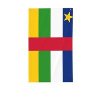 Bandiera della Repubblica Centrafricana Bandiere per la casa da cortile, 9 x 1,5 m, striscione di auguri con occhielli per interni ed esterni, decorazioni per la casa
