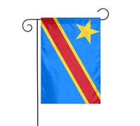 Bandiera della Repubblica del Congo da giardino 30 x 45 cm verticale su entrambi i lati