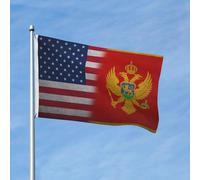 Bandiera della Repubblica del Montenegro, bandiera retrò americana, 3x5 piedi, in poliestere, stagionale, bifacciale, per giardino, casa, cortile, festival, decorazioni