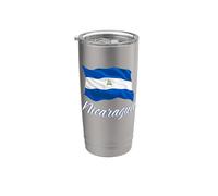 Bandiera della Repubblica del Nicaragua America Centrale Uomini Donne Bambini Bicchiere termico in acciaio inox doppia parete