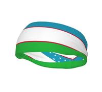 Bandiera della Repubblica dell'Uzbekistan Fasce sportive traspiranti in spugna atletica fascia per il sudore assorbente fascia per la testa