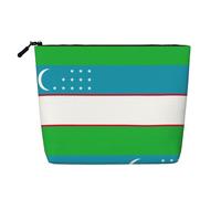Bandiera della Repubblica dell'Uzbekistan Una borsa da viaggio versatile, ideale per la routine quotidiana e viaggi di lavoro, Nero , Taglia unica, Beauty case