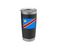 Bandiera della Repubblica Democratica del Congo Bicchiere termico in acciaio inox doppia parete