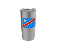 Bandiera della Repubblica Democratica del Congo Bicchiere termico in acciaio inox doppia parete