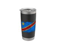 BANDIERA DELLA REPUBBLICA DEMOCRATICA DEL CONGO ZAIRE KINSHASA Bicchiere termico in acciaio inox doppia parete