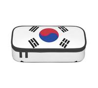 Bandiera della Repubblica di Corea Grande Capacità Astuccio Cancelleria Storage Bag con Cerniera Ragazzi Ragazze Studenti Scuola, Nero , Taglia unica, Valigia