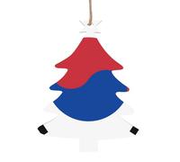 Bandiera della Repubblica di Corea in legno a forma di albero di Natale ornamenti 1 PC adatto per appendere su pareti, porte e finestre