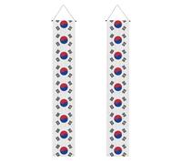 Bandiera della Repubblica di Corea Stampa Laurea Portico Banner Sign, Durevole Congratulazioni Grad Outdoor Door Decorazioni