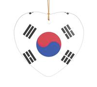 Bandiera della Repubblica di Corea stampa regali di nozze personalizzati, Mr & Mrs Natale ornamento acrilico per sposi e coppie