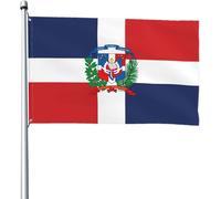 Bandiera della Repubblica Dominicana, 1 bandiera da 4x6 piedi, per patio, prato e giardino, decorazione esterna, colori vivaci e resistenti allo sbiadimento.