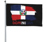 Bandiera della Repubblica Dominicana, 5 bandiere da 4x6 piedi, per patio, prato e giardino, decorazione per esterni, colori vivaci e resistenti allo sbiadimento.