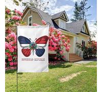 Bandiera della Repubblica Dominicana a farfalla, bifacciale, 28x40 pollici, decorazione per esterni