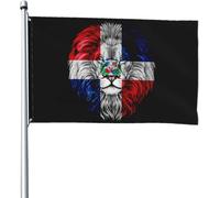 Bandiera della Repubblica Dominicana, bandiera del leone, 4x6 piedi, per patio, prato e giardino, decorazione per esterni, colori vivaci e resistenti allo sbiadimento.