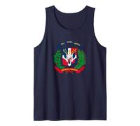 Bandiera della Repubblica Dominicana Canotta, Uomo, Navy, XL