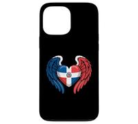 Bandiera della Repubblica Dominicana Cuore con ali d'angelo patriottica Custodia per iPhone 13 Pro Max