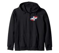 Bandiera della Repubblica Dominicana Distressed Grunge Graphic Felpa con Cappuccio