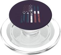 Bandiera della Repubblica Dominicana in difficoltà sopra bandiera americana PopSockets PopGrip per MagSafe