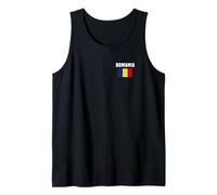 Bandiera della Romania Pocket Design Patriottico Patrimonio rumeno Canotta