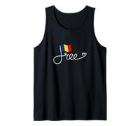 Bandiera della Romania - Romanian Freedom Word Art Canotta