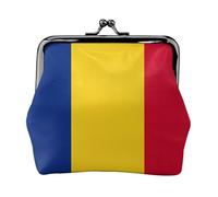 Bandiera della Romania Stampa Vintage Leather Change Purse Elegante Piccolo Portamonete per le Donne Portafoglio Mini