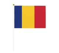 Bandiera della Romania stampata palmare bandiere - 14 x 20,8 cm bandiere festivo Cheer - Confezione da 10